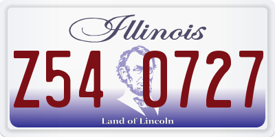 IL license plate Z540727