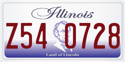 IL license plate Z540728
