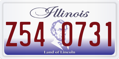 IL license plate Z540731