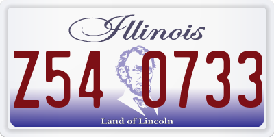 IL license plate Z540733