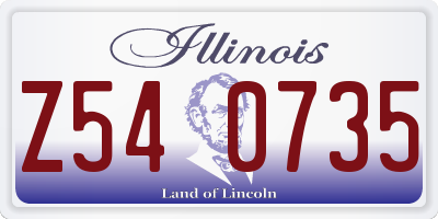 IL license plate Z540735