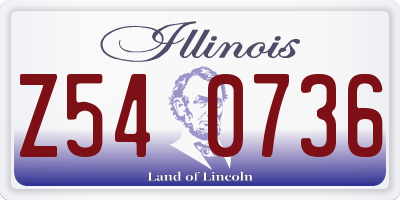 IL license plate Z540736