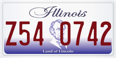 IL license plate Z540742