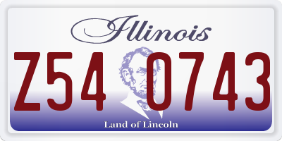 IL license plate Z540743