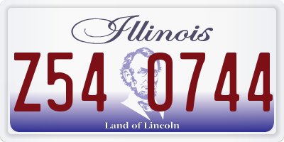 IL license plate Z540744