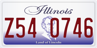IL license plate Z540746
