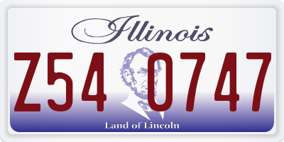 IL license plate Z540747