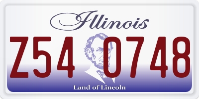IL license plate Z540748