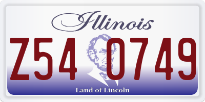 IL license plate Z540749