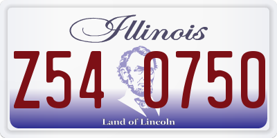 IL license plate Z540750