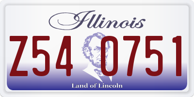 IL license plate Z540751