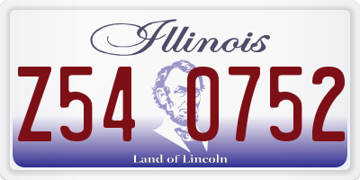 IL license plate Z540752