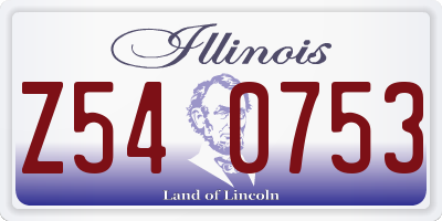 IL license plate Z540753