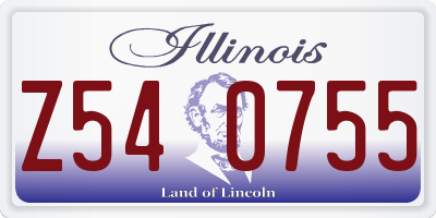 IL license plate Z540755