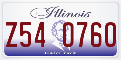 IL license plate Z540760