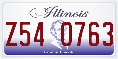 IL license plate Z540763