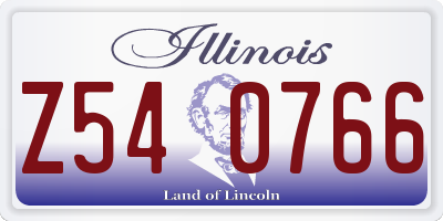 IL license plate Z540766
