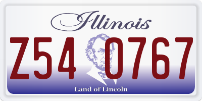 IL license plate Z540767