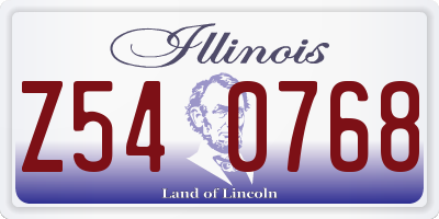 IL license plate Z540768