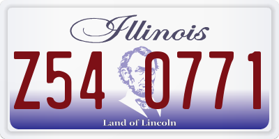 IL license plate Z540771