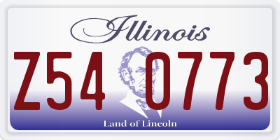 IL license plate Z540773