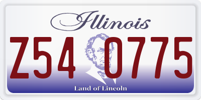 IL license plate Z540775
