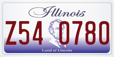 IL license plate Z540780