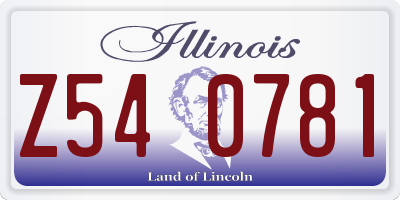 IL license plate Z540781