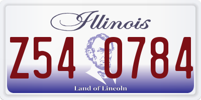 IL license plate Z540784