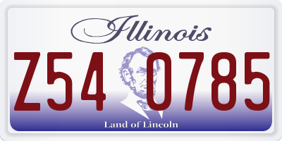 IL license plate Z540785