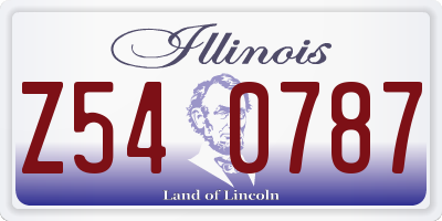 IL license plate Z540787