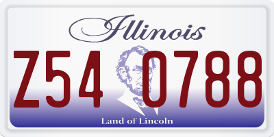 IL license plate Z540788
