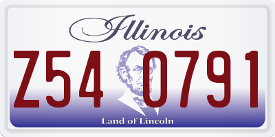 IL license plate Z540791