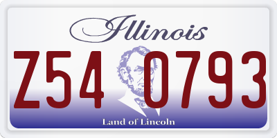 IL license plate Z540793