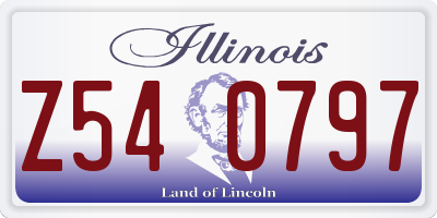 IL license plate Z540797