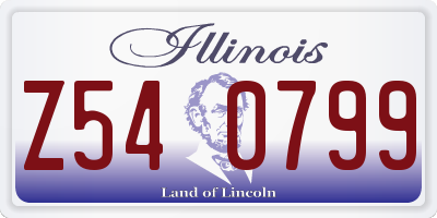 IL license plate Z540799