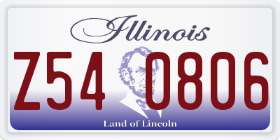 IL license plate Z540806