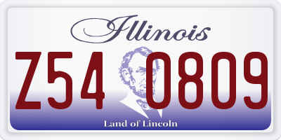 IL license plate Z540809