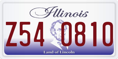 IL license plate Z540810