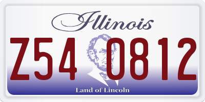 IL license plate Z540812