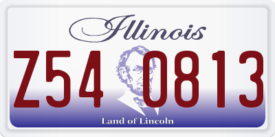 IL license plate Z540813