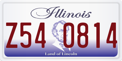 IL license plate Z540814
