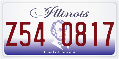 IL license plate Z540817