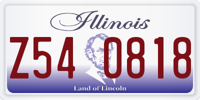 IL license plate Z540818