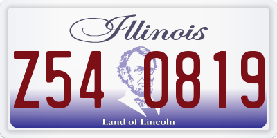 IL license plate Z540819