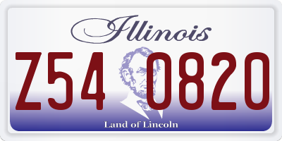 IL license plate Z540820