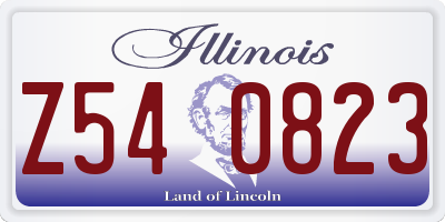 IL license plate Z540823