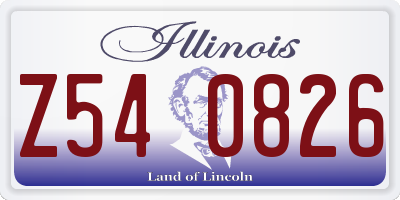 IL license plate Z540826