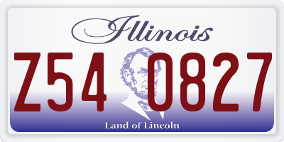 IL license plate Z540827