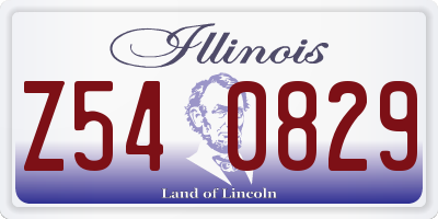 IL license plate Z540829
